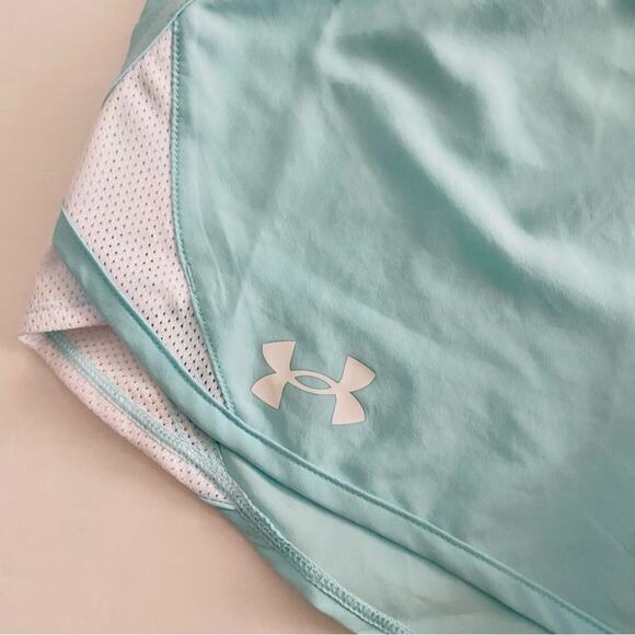 Under Armour | Fly By Shorts Aqua Floral Drawstring NWT L - Picture 4 of 9